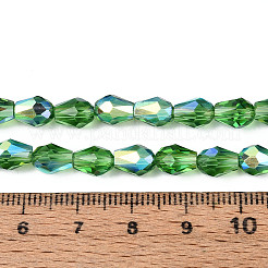 Transparentes perles de verre de galvanoplastie brins&nbsp;EGLA-N023-6x8mm-A09