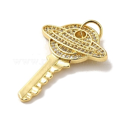 Покрытие стойки латунь микропаве прозрачные подвески из кубического циркония&nbsp;KK-C047-18G