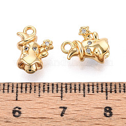 Латунные микро проложить кубического циркония подвески KK-N263-69G