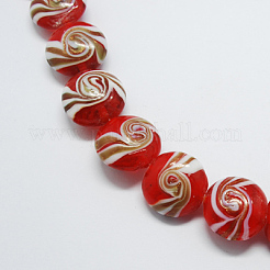 Perline murano con sabbia d'oro fatto a mano&nbsp;LAMP-R536-M