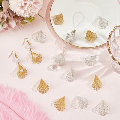 40 шт. 2-х цветные латунные колпачки для бусин&nbsp;IFIN-SC0001-97