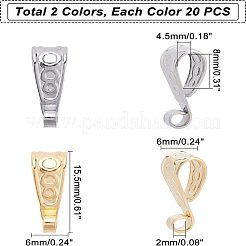 40 шт. 2-х цветные дужки из нержавеющей стали 304 STAS-UN0026-70