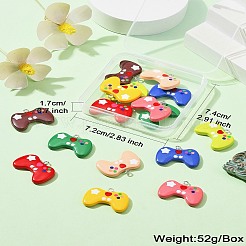 16 шт. 8 цвета непрозрачные подвески из смолы&nbsp;RESI-CJ0003-77