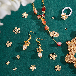 48 шт. 8-х стильный латунный колпачок для бусины KK-PH0006-78