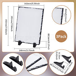 Sublimation leere Schiefertafel Stein Stein Fotorahmen&nbsp;DIY-WH0504-686B