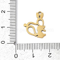 ステンレスペンダント201個  リスのチャーム  18KGP本金メッキ  17x13x1mm  穴：1.4mm&nbsp;STAS-F316-29G-01