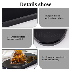 Овальная подставка из непрозрачного акрила DJEW-WH0034-50A