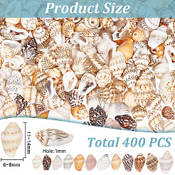 400 шт. бусины из ракушек BSHE-GO0001-05