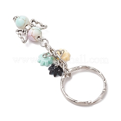 6 llavero con colgante de ángel de turquesa sintética de 6 colores&nbsp;KEYC-JKC01107