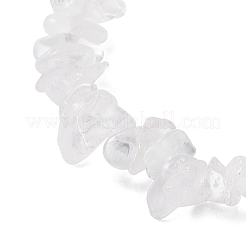 Braccialetti elastici con perline di cristallo di quarzo naturale per le donne&nbsp;BJEW-JB12304-02