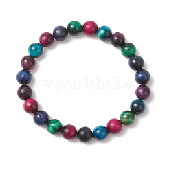 Браслеты из натурального тигрового глаза с бусинами для женщин и мужчин&nbsp;BJEW-JB13464