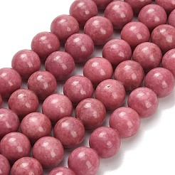 Природные родонит бисер нитей&nbsp;G-F820-K05-10mm