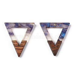 Подвески из прозрачной смолы и ореха&nbsp;LS-RESI-ZX017-42