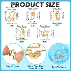 Латунь микропаве прозрачный кубический цирконий винт карабин брелоки KK-TA0002-47A