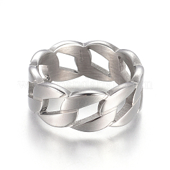 Anelli unisex in acciaio inossidabile 304 anti-ossidazione&nbsp;RJEW-I064-28B-P-17mm