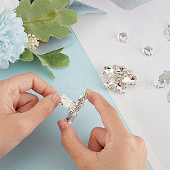 Украшения для свадебной обуви из сплава со стразами&nbsp;FIND-FG0002-48D