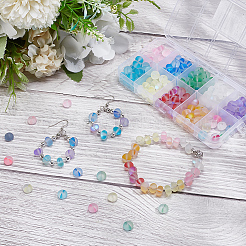 200 шт. 10-х цветные матовые прозрачные стеклянные бусины&nbsp;FGLA-AR0001-03