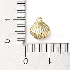 真鍮製ペンダント  海洋動物の魅力  ゴールドカラー  シェル形状  10x9x4mm  穴：1mm&nbsp;LS-KK-H450-01D-G