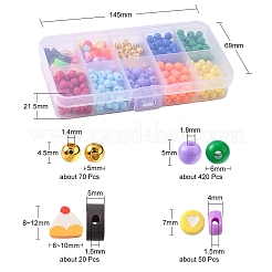 470 шт. Непрозрачные акриловые бусины MACR-YW0001-94