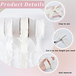 3 rouleau de ruban à volants en polyester de 3 styles pour la décoration de couture&nbsp;OCOR-CY0003-64A
