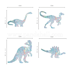 Kundenspezifische wasserdichte PVC-Laser-Klebeaufkleber in Dinosaurierform&nbsp;DIY-WH0256-013