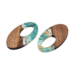 Подвески из прозрачной смолы и ореха RESI-T057-02I