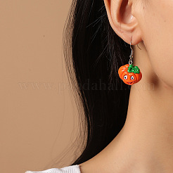 Акриловые серьги-тыквы VP7124