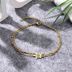 Многорядные браслеты из нержавеющей стали 304 с ионным покрытием (IP) AJEW-AN00332-01