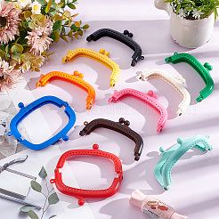 10 шт. 10-х цветные пластиковые рамки для кошельков с замком-поцелуем FIND-PH0007-42