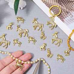5 pièces en laiton micro pavé pendentifs en zircone cubique claire&nbsp;ZIRC-SZ0005-80