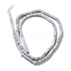 天然石瑪瑙ビーズ連売り  キューブ  染め＆加熱  アザミ  2~2.5x2.5~3.5x2.5~3mm  穴：0.4mm  約157~165個/連  14.96~15.75''（38~40センチメートル）&nbsp;G-B064-A19