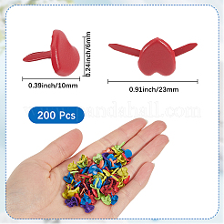 200 pz di chiodini a forma di cuore per verniciatura a spruzzo&nbsp;DIY-SP0003-38A