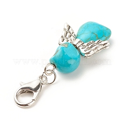 Decorazioni pendenti in turchese sintetico tinto&nbsp;HJEW-JM00672-04
