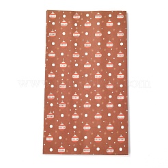 Sacs de bonbons en papier rectangle thème réveillon de noël&nbsp;CARB-G007-01A