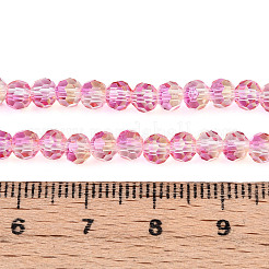 Peinture de cuisson perles de verre transparentes brins&nbsp;DGLA-A035-T4mm-A11