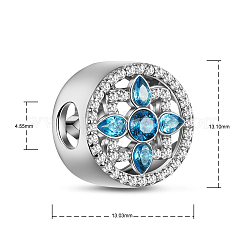 925 европейская бусина из стерлингового серебра с кубическим цирконием TS-C-164