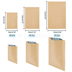 Герметично закрывающиеся пакеты из крафт-бумаги с открытым верхом AJEW-PH0017-53