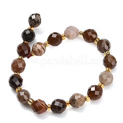 Chapelets de perles en bois pétrifié naturel&nbsp;GG-CBA4A3B-A08