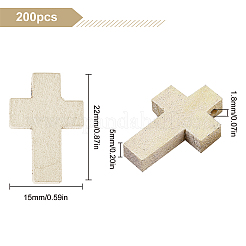 200pcs pendentifs en bois&nbsp;WOOD-SC0001-36B