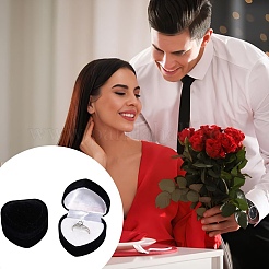 Scatole porta anelli in velluto per San Valentino&nbsp;AJEW-CL0004-89A