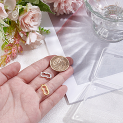 2 шт. 2 цвета 925 застежки-твистера из стерлингового серебра с арахисовым орехом FIND-PH0025-43