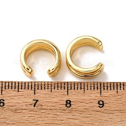 Латунные двухслойные серьги-каффы в форме буквы С EJEW-D332-05A-G