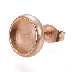 Ионное покрытие (ip) серьги-гвоздики из нержавеющей стали 304 STAS-K202-05C-RG