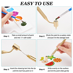 Алюминиевая наклонная тонкая ручка для рисования AJEW-WH0034-74