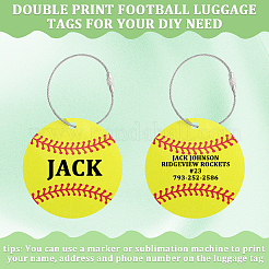 12 Stück PVC-Baseball-Gepäckanhänger&nbsp;AJEW-SP0004-23B