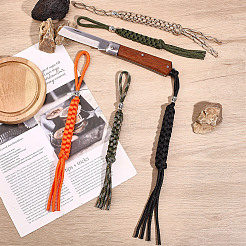 5 шт. 5-х цветные полипропиленовые парашютные шнуры подвесные украшения для мужчин&nbsp;HJEW-HY0001-23