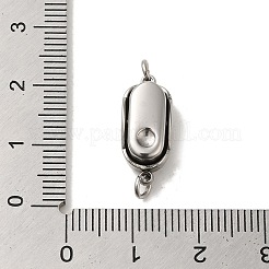 変色しない304ステンレススチールボックス留め具  ステンレス鋼色  8x17.5x6.5mm  穴：2.5mm&nbsp;STAS-C100-01A-P
