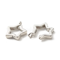 Umweltfreundliche Messing-Mikro-Pavé-Anhänger aus klarem Zirkonia&nbsp;KK-G405-14P-RS