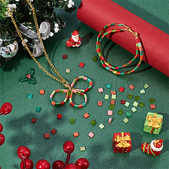 200 шт. двухцветные двухцветные полосатые бусины с тремя отверстиями&nbsp;SEED-PH0001-54