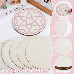 Незаконченный 1 комплект деревянных подвесных украшений WOOD-SP0001-31H